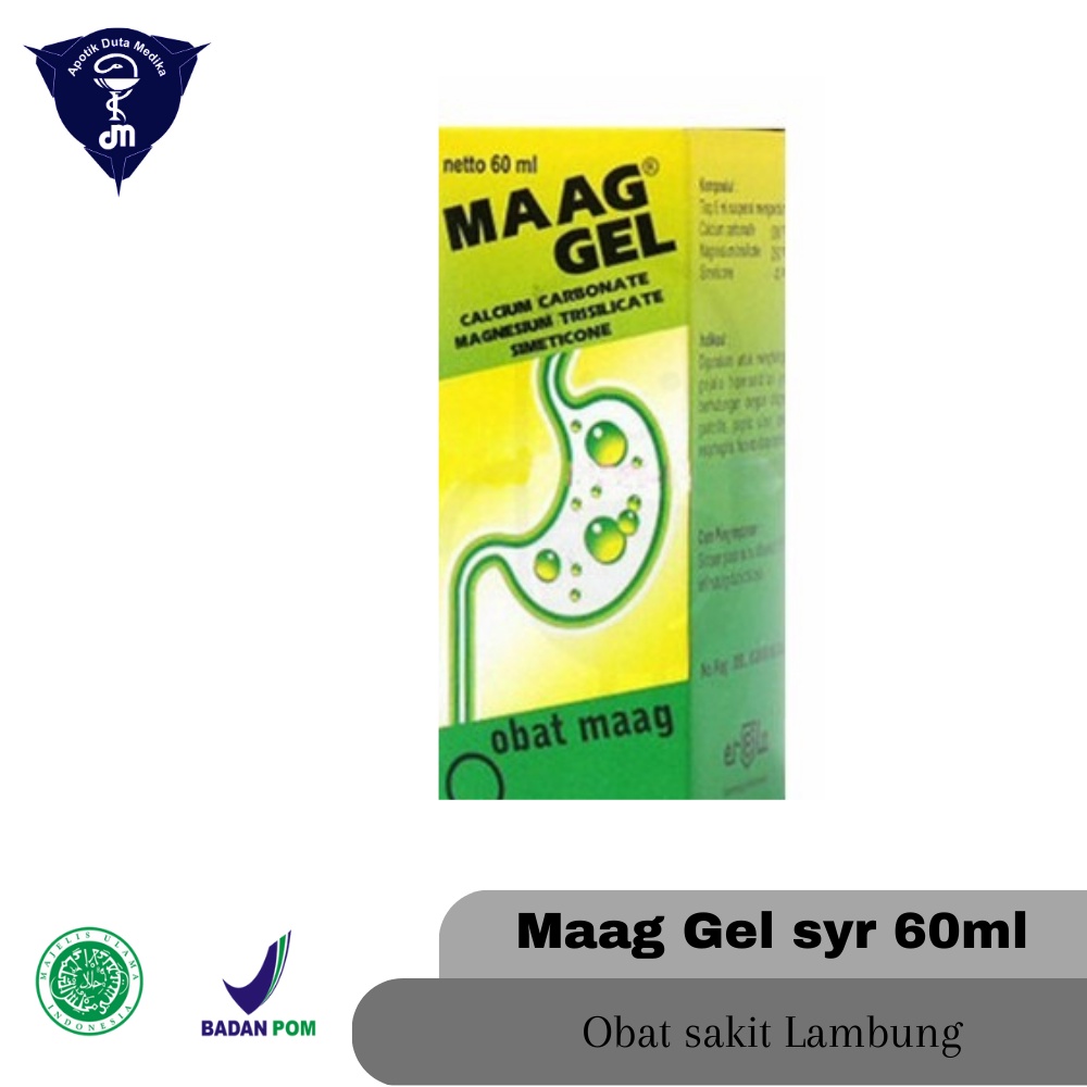 MAAG GEL SUSPENSI SIRUP 60 ML /OBAT UNTUK MAAG/OBAT ASAM LAMBUNG/PERUT KEMBUNG