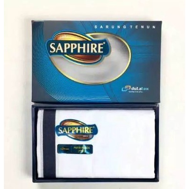 Sarung Tenun Sapphire Hitam Polos dan putih polos Sarung Dewasa Original Shapire Premium murah