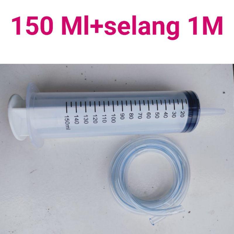 SUNTIKAN Besar  JUMBO KAPASITAS 150 CC 150ML SELANG 1M suntikan tanpa jarum 100ml 200ml 300ml 500cc spuit kue syringe - syringe spuit besar - suntikan tanpa jarum - selang suntikan