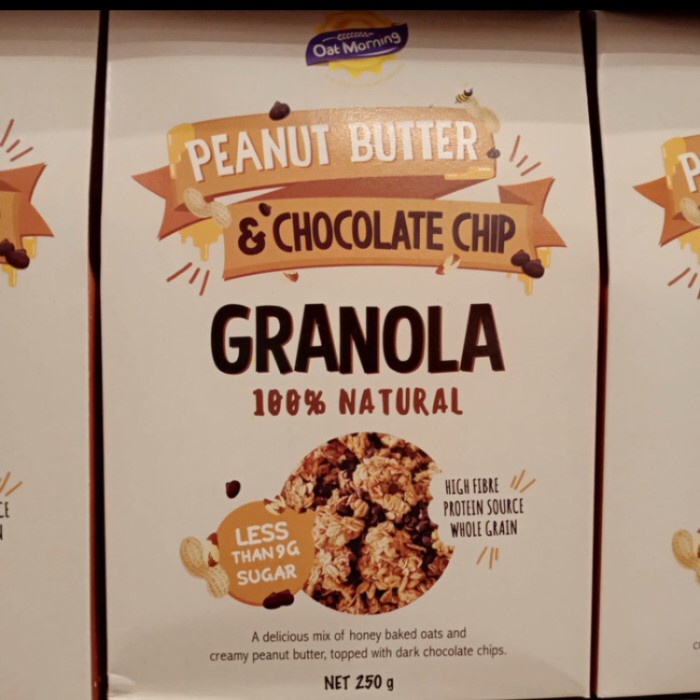 

Oat morning peanut butter & chocolate chips 250gr