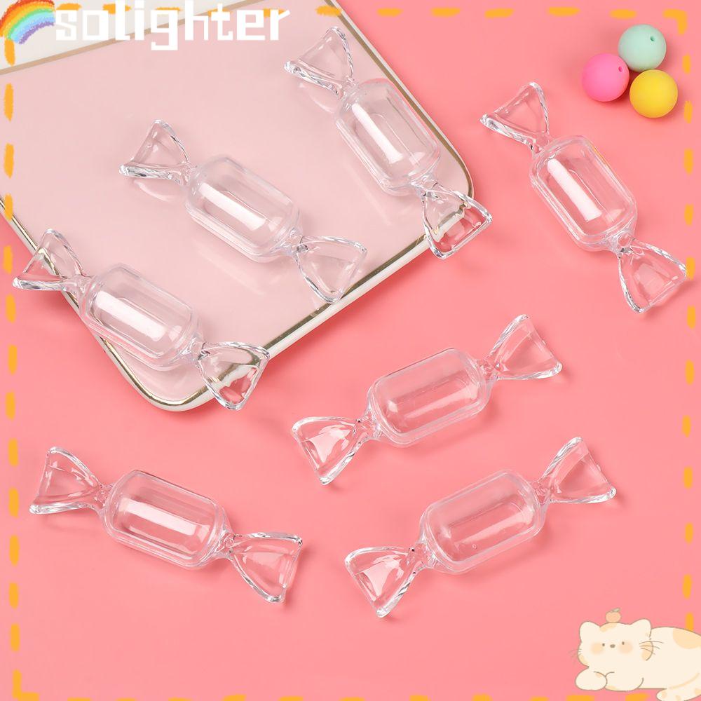 Solighter 1per2 /5 /10Pcs Candy Box Acrylic Transparan Kotak Penyimpanan Perhiasan