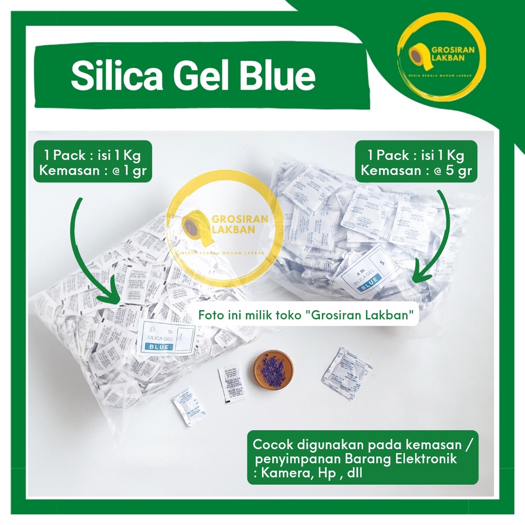 Silica Gel Blue Kiloan Silica Biru 1Kg Serap lembab Anti Jamur Lensa Kamera HP Elektronik