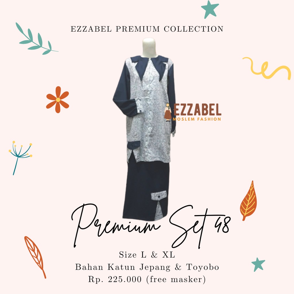 EZZABEL - PREMIUM SET 48 - SETELAN ROK BAJU HARIAN SANTRI GONTOR PUTRI