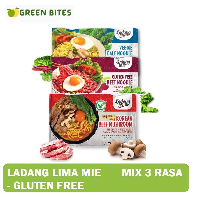 

Ladang Lima Mix 3 Mie Kale, Beet, Korean @ 76 gram