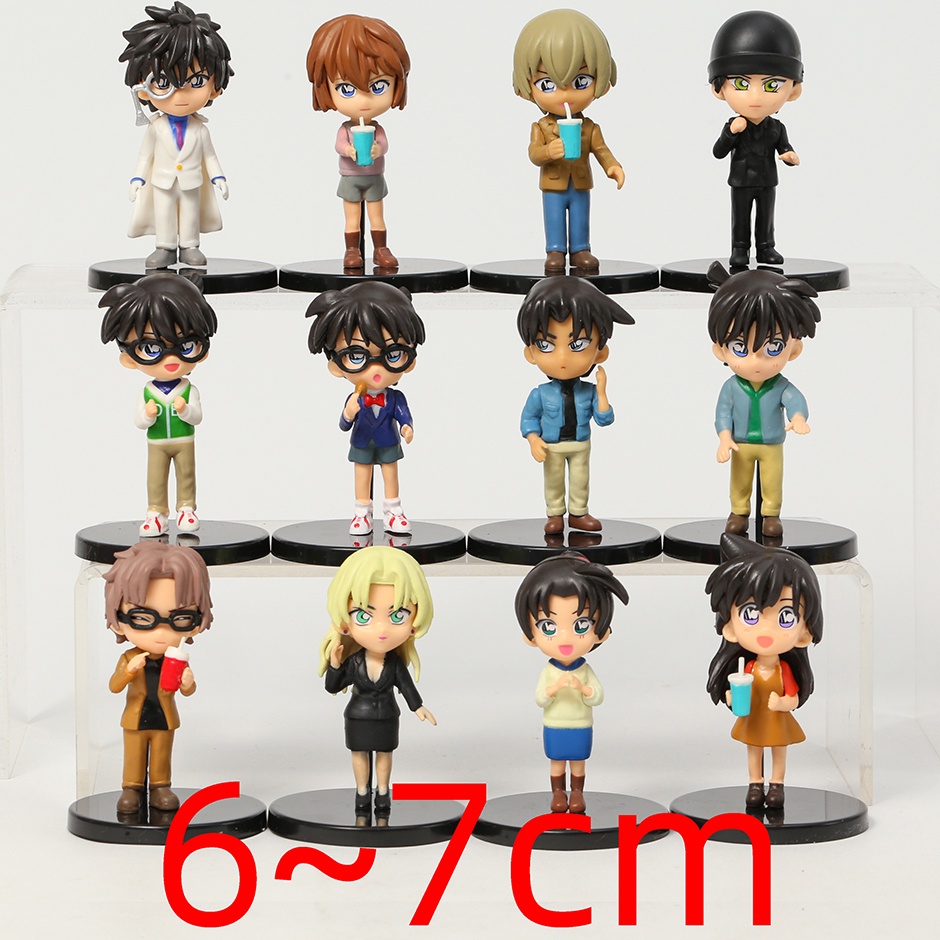 Figure Detektif Conan Edogawa Konan Kaitou Kiddo Hattory Heiki set 12