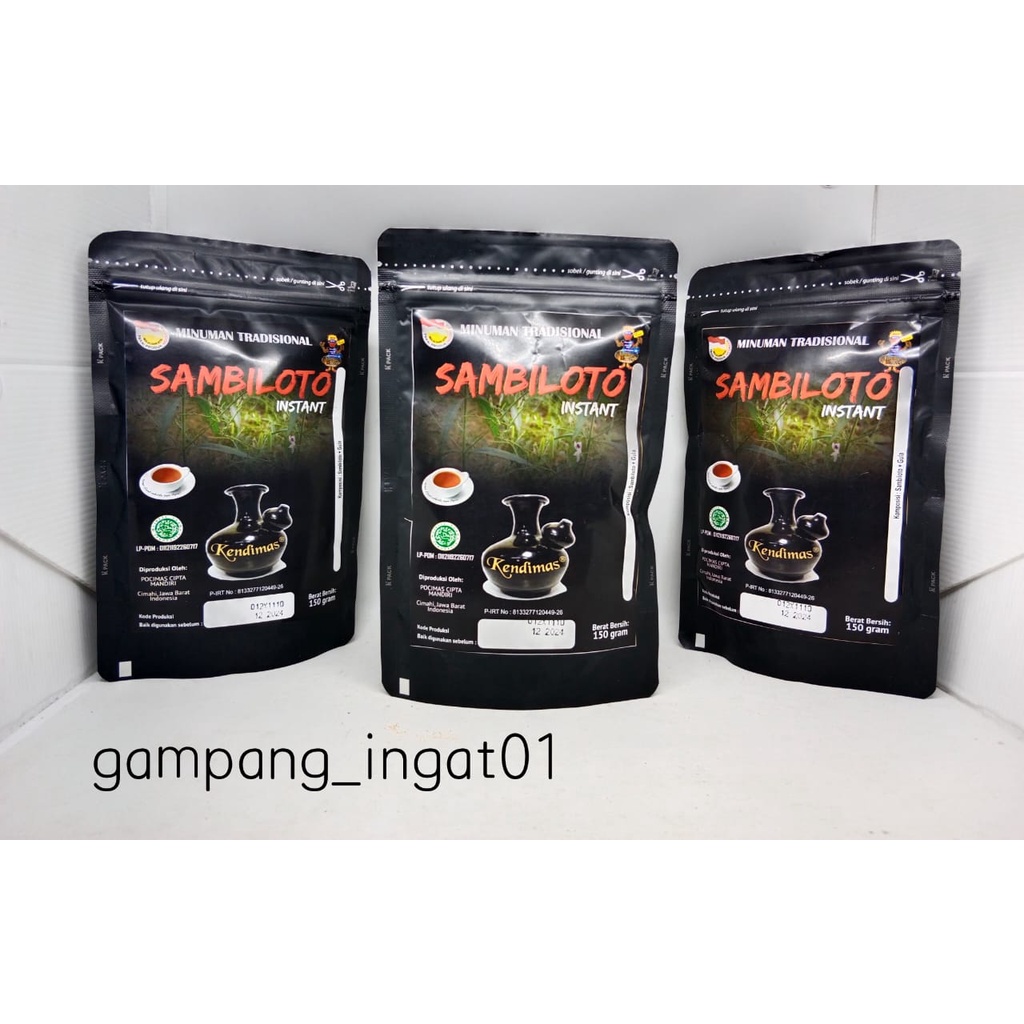 

Minuman Tradisional SAMBILOTO Instan kendimas 150g | Meringankan Gejala Flu Original 100%.