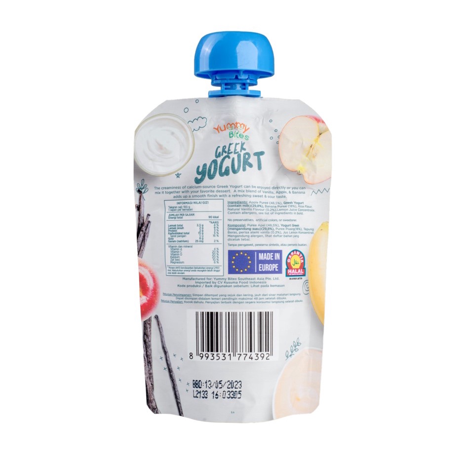 Yummy Bites Greek Yogurt / Custard Chocolate 100gr