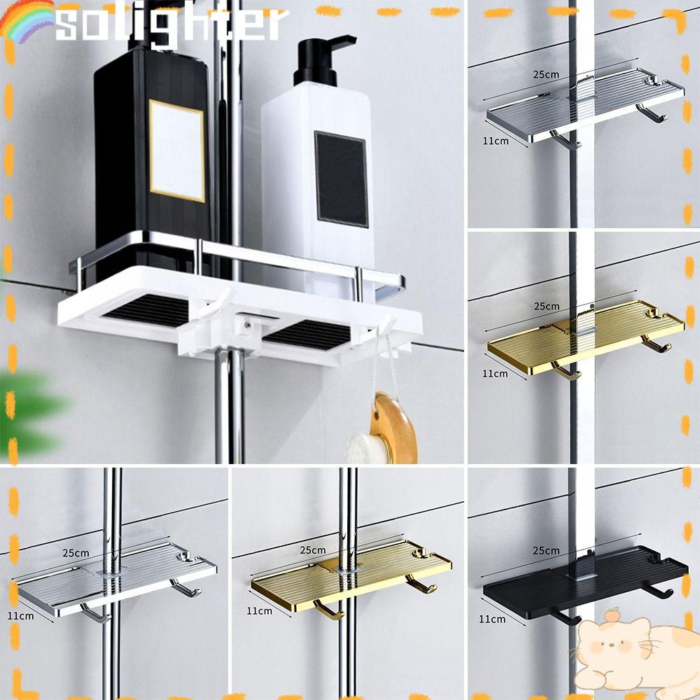 Solighter Tempat Penyimpanan Shower Kamar Mandi Shower Head Holder Tray Holder-Rak Aksesoris Storage Organiser