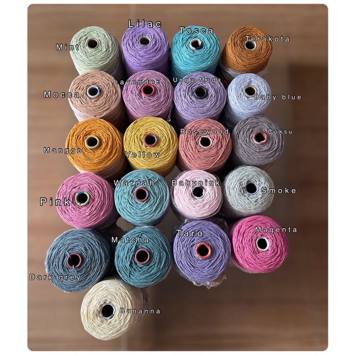 Tali katun warna 2mm|| 500grm|| premium