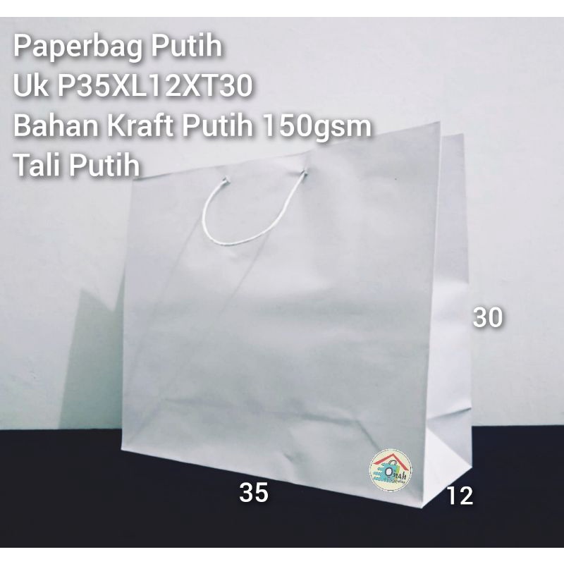 

Paperbag Putih Uk P35xL12xT30