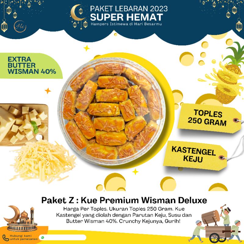 

Kue Kastengel Wisman Keju Kraft / Kue Lebaran / Hampers / Hampers Lebaran