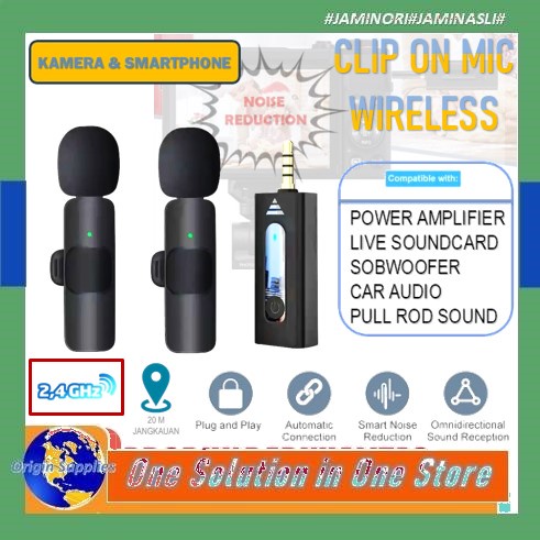 Noise Reduction 2.4G Wireless Microphone Clip On