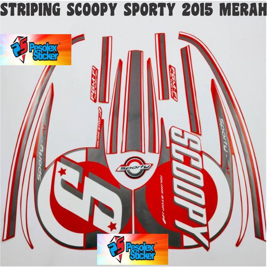 Sticker Stiker Striping Lis Body Motor Scoopy Sporty 2015