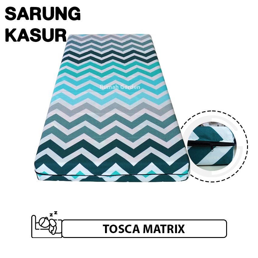 Sarung Kasur Busa Resleting 90x200x15 120x200x15 Motif Aesthetic Single No 4 Double No 3