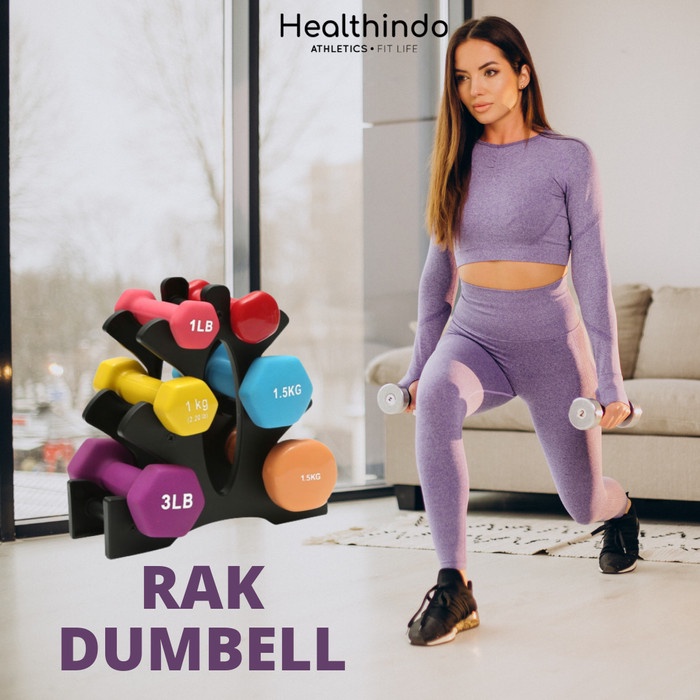 Rak Dumbell Rak Barbel Barbel Rack Gym Set Serbaguna Aerobik Yoga