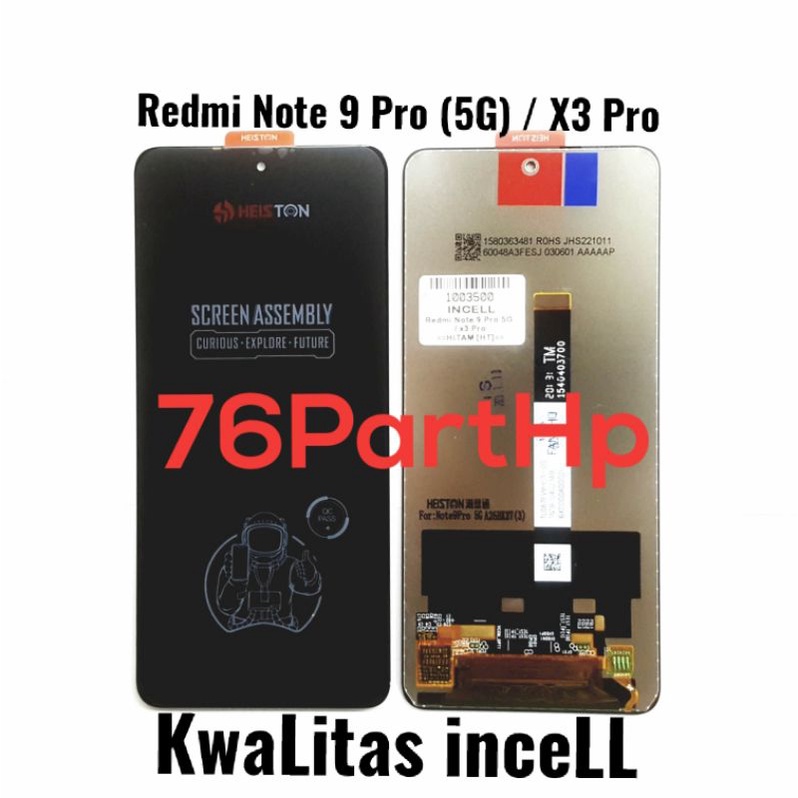 Lcd Touchscreen Fullset Kwalitas Incell Redmi Note 9 Pro (5G) - X3 Pro