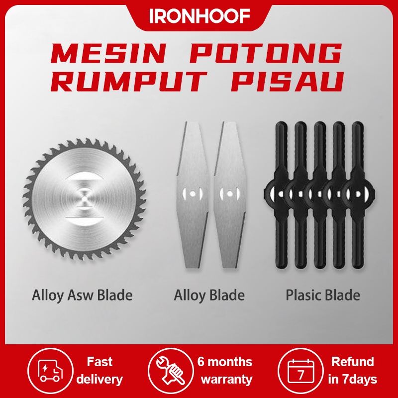 IRONHOOF Mesin Potong Rumput 4/6&quot; Pisau