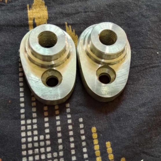 Dudukan Lampu Sein Sen Pangkon Sepatu Lampu Riting CB Model Bulat CNC T6 Baru 1Set 2Pcs