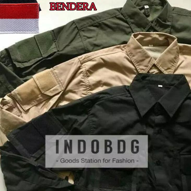 KEMEJA TAKTIKAL SIZE M L XL XXL | Baju Kemeja Tactical PDL Lapangan Outdoor Cargo Taktikal Panjang P