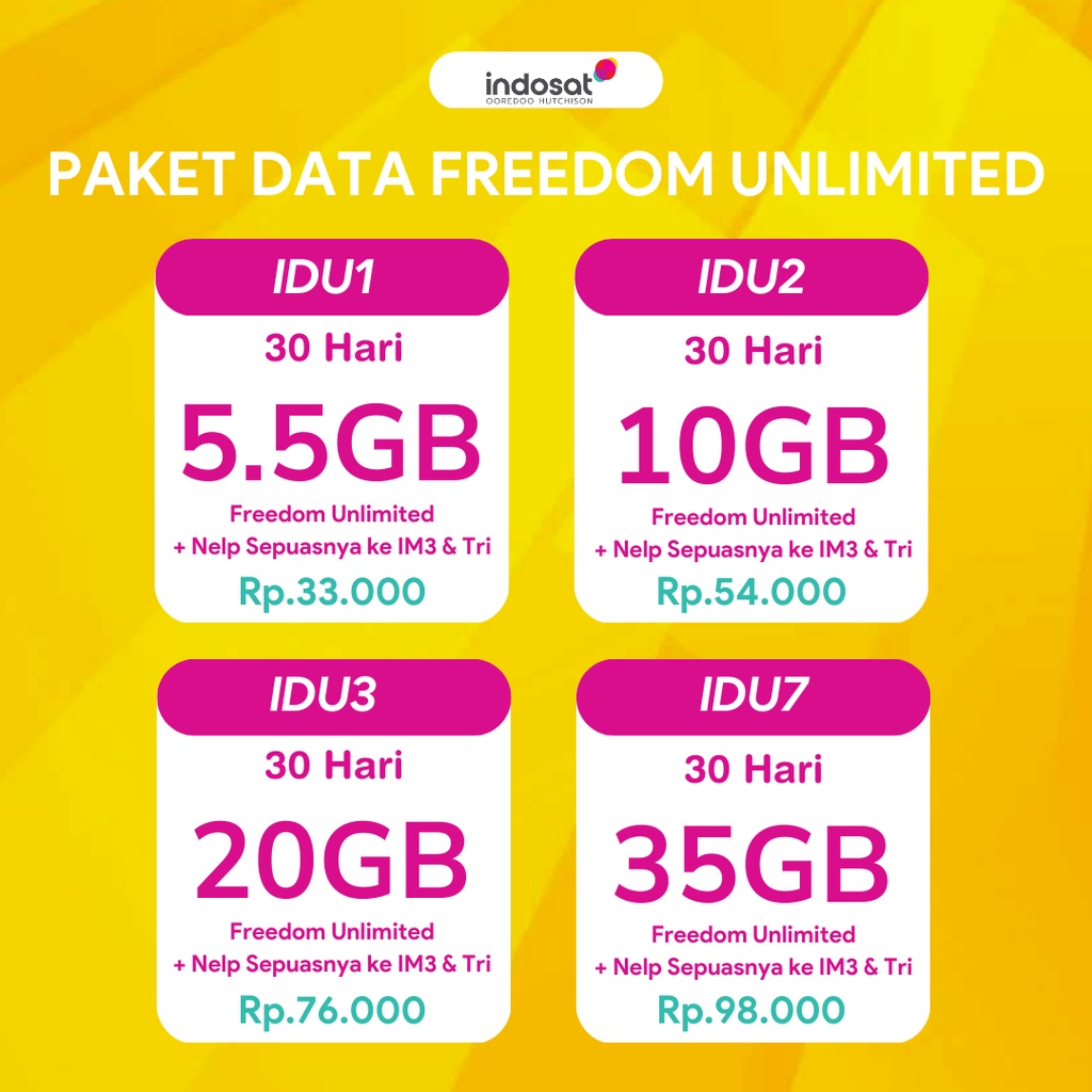 Paket Data Inject Indosat Freedom Unlimited - Paket Data Indosat Freedom Unlimited Inject