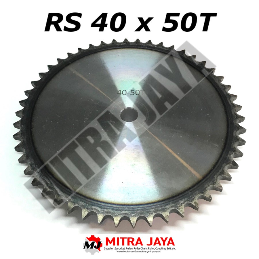 SPROCKET GEAR SINGLE RS 40 x 50 SPROCKET RANTAI GIGI 50T