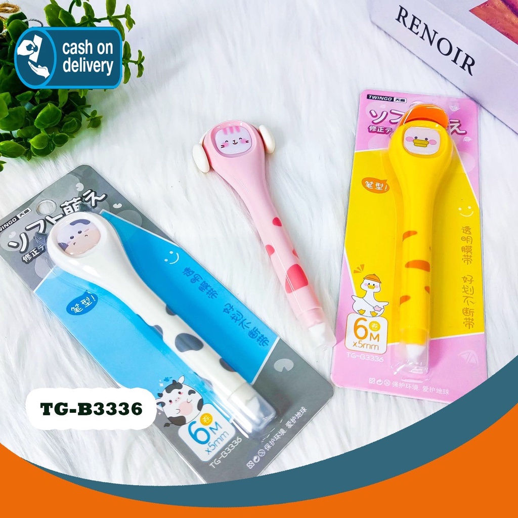 

TIPE X ROLL MODEL ZOO TWINGO TG-B3336 KARAKTER KUCING BEBEK SAPI IMUT CORRECTION TAPE TIP EX UNIK TIP-X LUCU
