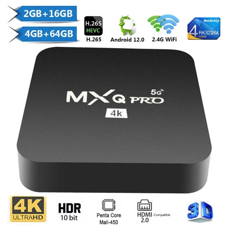 【COD】Smart TV Box MXQ Pro Smart TV Box Media Player Android 10.0 TV BOX Bluetooth 4K Ultra HD MXQ PRO 4K 5G