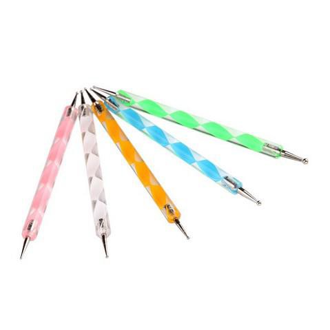 1pc Nail Art Dual End Dotting Pen Rhinestone Gem Jewelry Beads Sequins Acrylic DIY Painting Pen