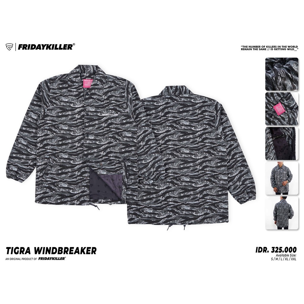 JAKET WINDBREAKER FRIDAY KILLER | TIGRA GREY