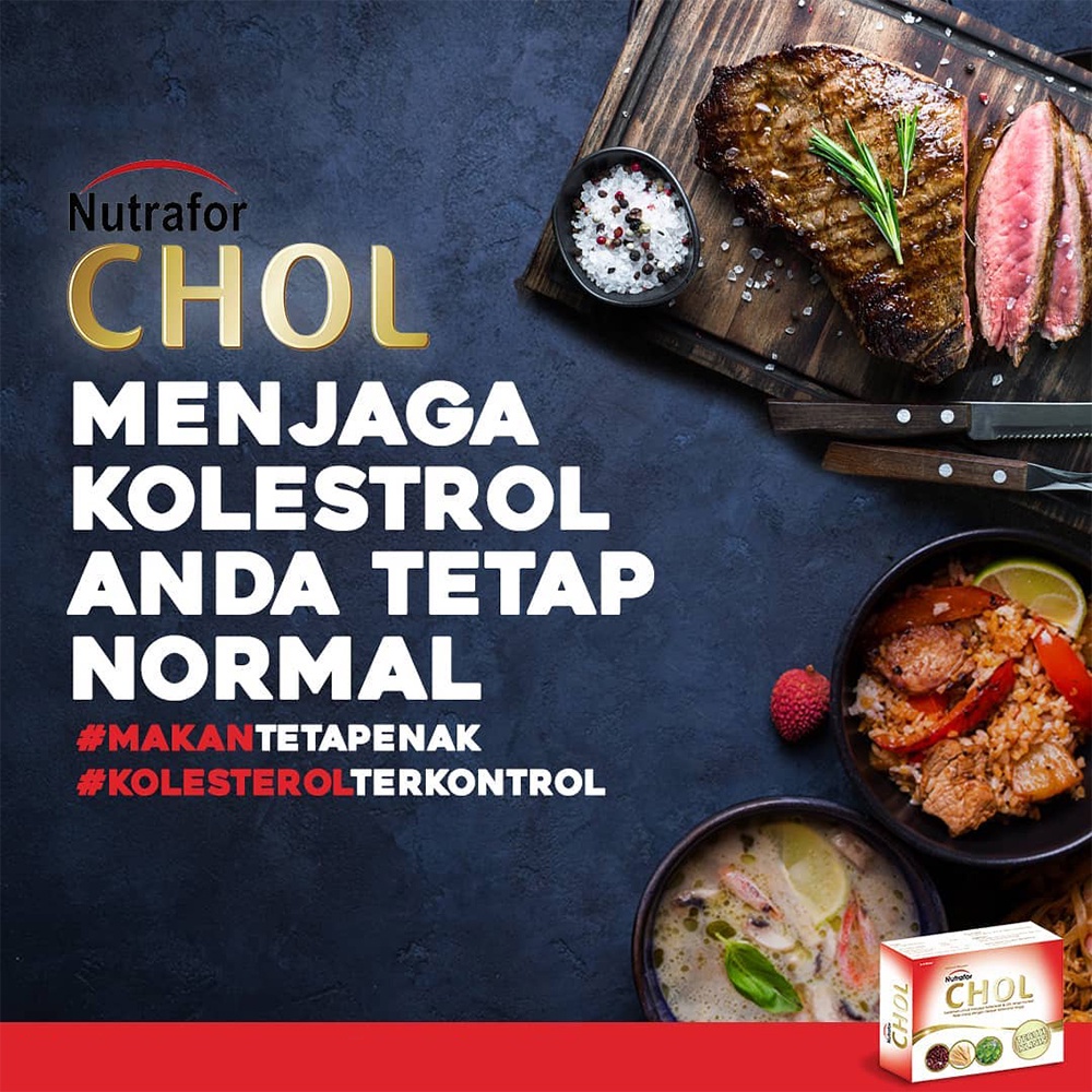 Nutrafor CHOL Suplemen Kolesterol &amp; LDL Lemak Satu Strip 10 Kapsul