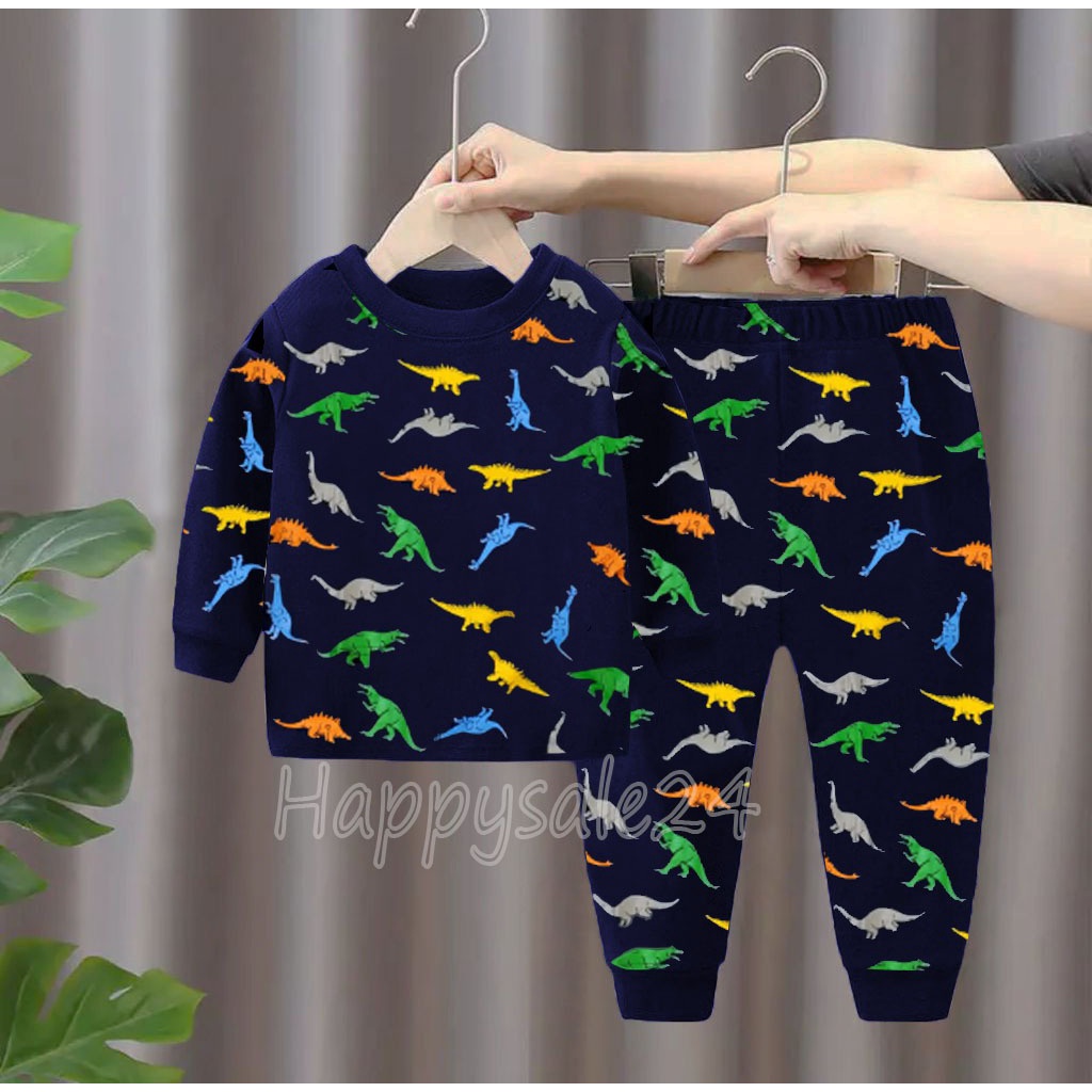 Setelan anak baju tidur anak piyama kaos anak usia 1-5 tahun motif terbaru pakaian tidur anak unisex fashion anak baju anak grosir