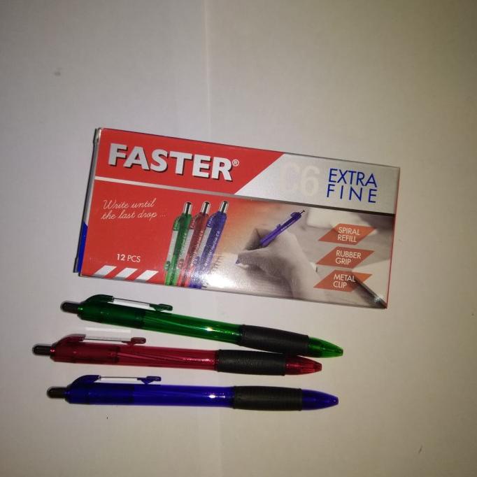 

SALE pen faster C6 hitam/biru (1 lusin)