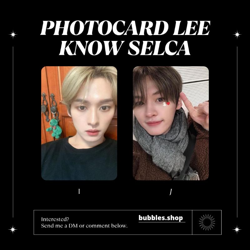 PHOTOCARD UNOFFICIAL LEE KNOW STRAYKIDS SELCA