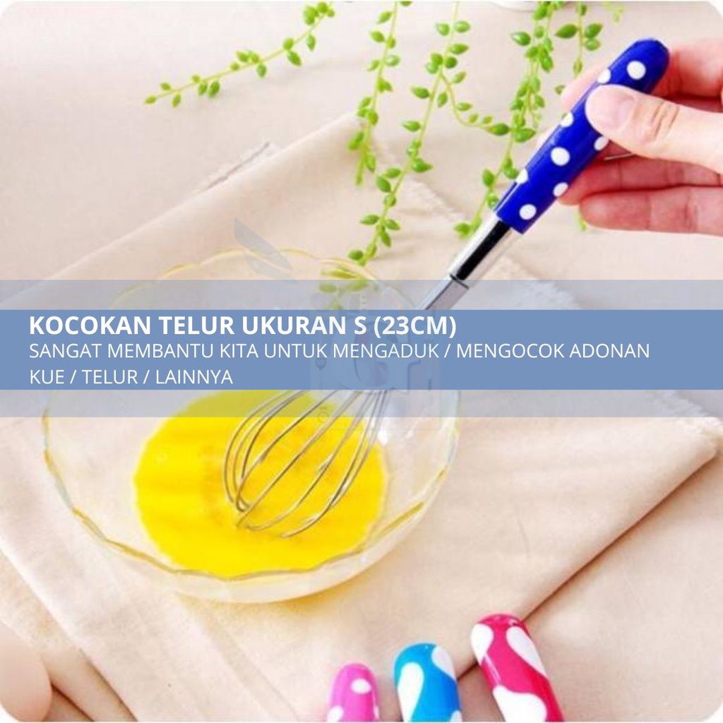 Kocokan Telur / Whisk Stainless Steel Ukuran S