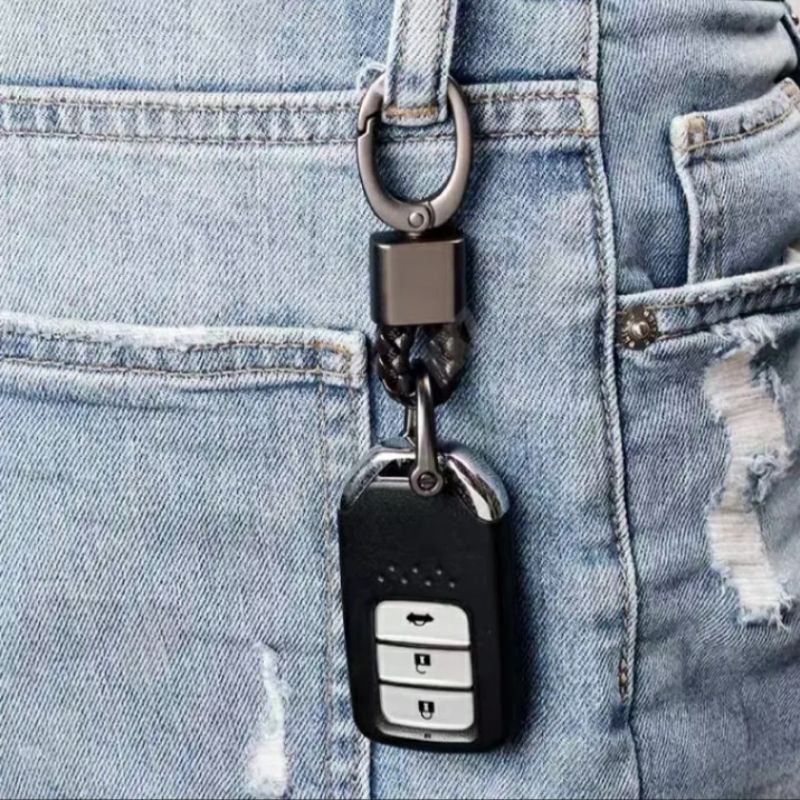 Gantungan Kunci ANYAM Stainles anti karat Mobil dan Sepeda Motor