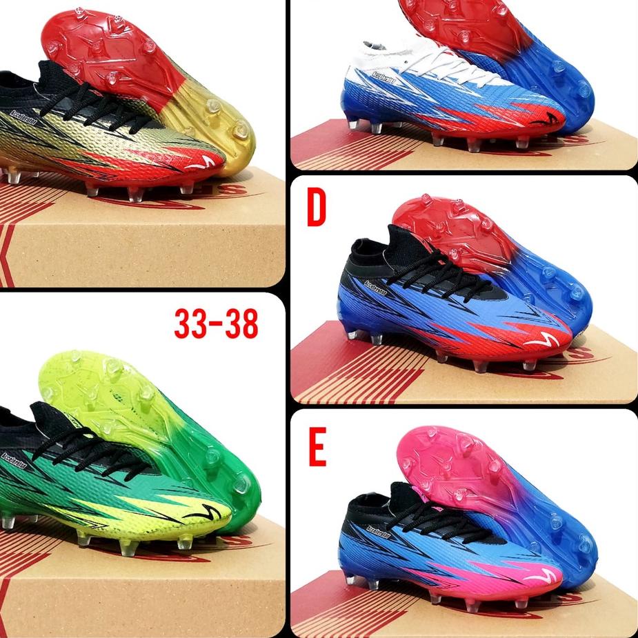 MUH871 Paket lengkap kaoskaki deker Tas Sepatu sepak bola anak junior specs sepatu bola anak anak ||