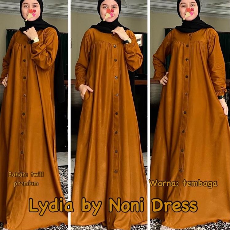 TERBARU  Daster Arab Noni LYDIA Maxi Dress Mewah Gamis TWILL Premium