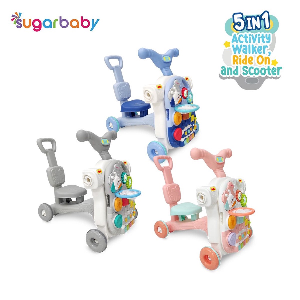 Sugarbaby 5in1 Activity Walker, Ride On and Scooter / Push Walker / Activiry Walker / Baby Walker