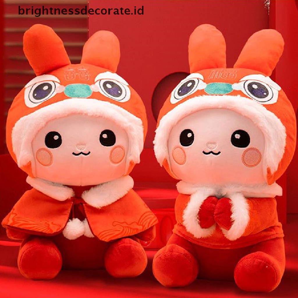 [Birth] 20cm 2023tahun Baru Gaya Cina Kelinci Mainan Mewah Lucky Bunny Boneka Boneka [ID]