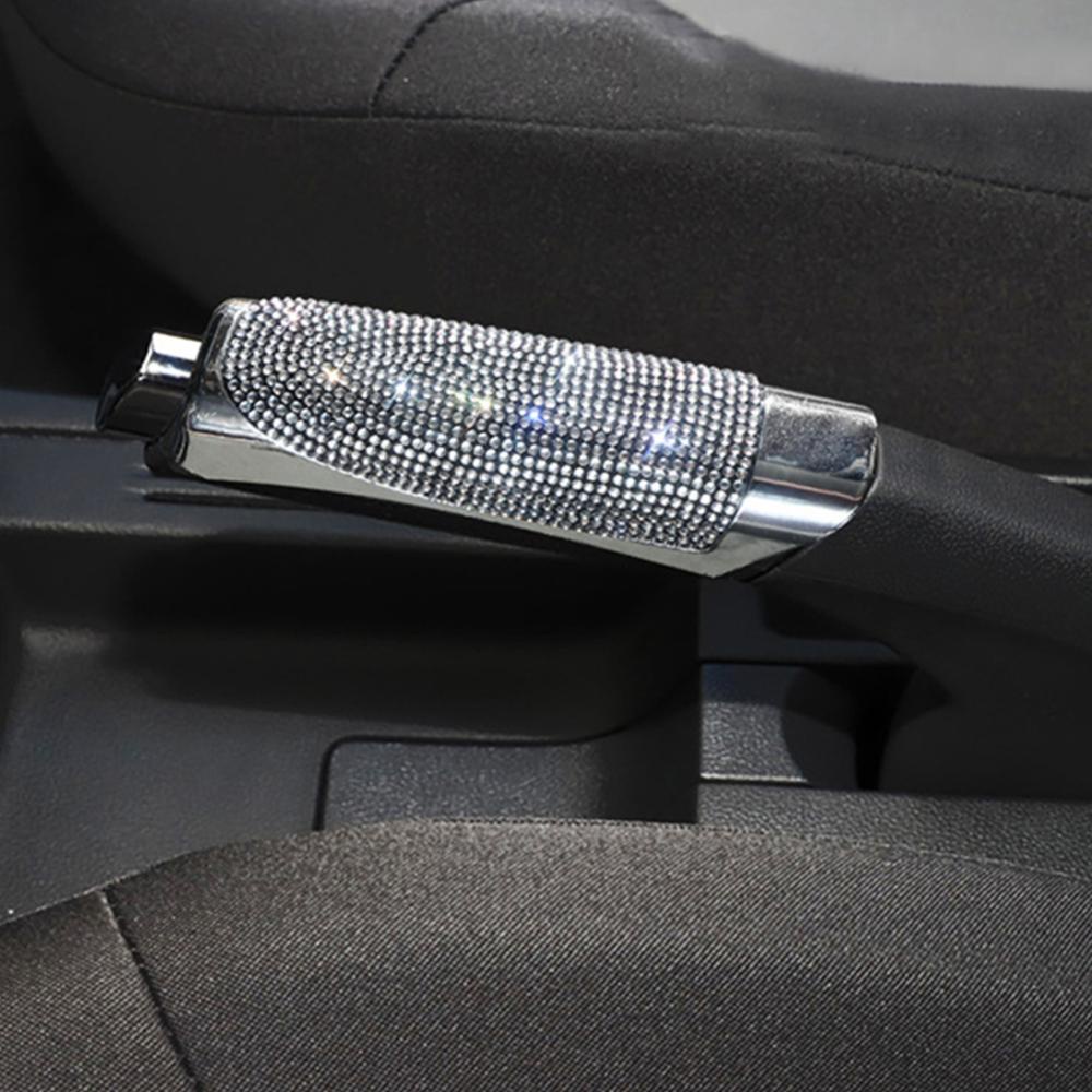 Timekey Penutup Rem Tangan Mobil Ukiran Berlian Styling Bling Auto Interior Modifikasi Aksesoris Gear Penutup Rem Tangan Untuk Wanita Perempuan K9L8