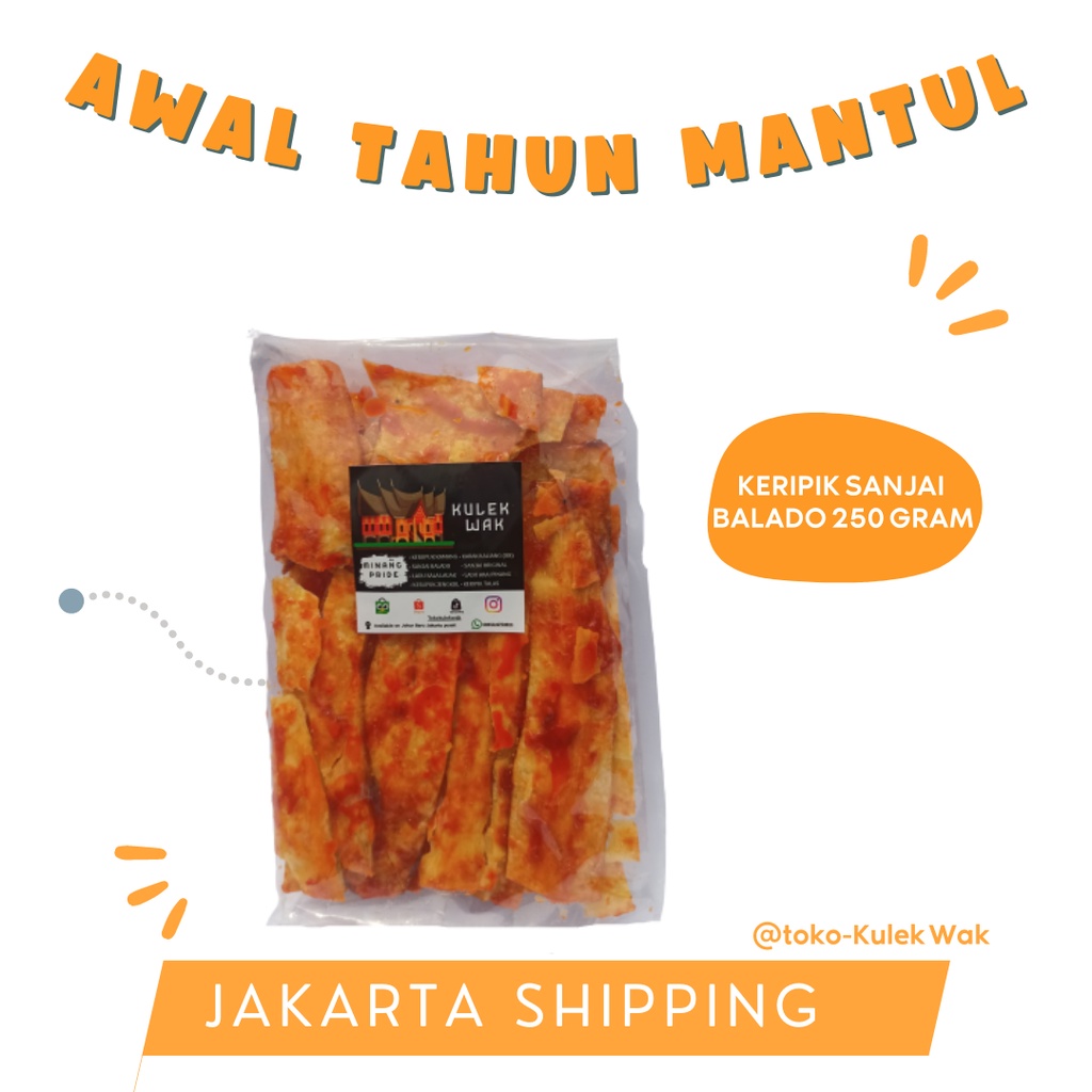 

keripik Balado Sanjai Bukittinggi 250 gr