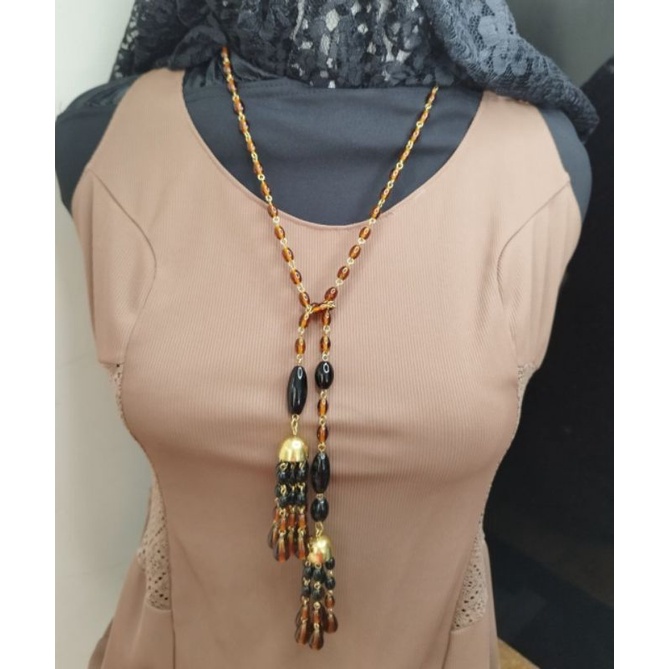 Kalung vintage MONET tassel
