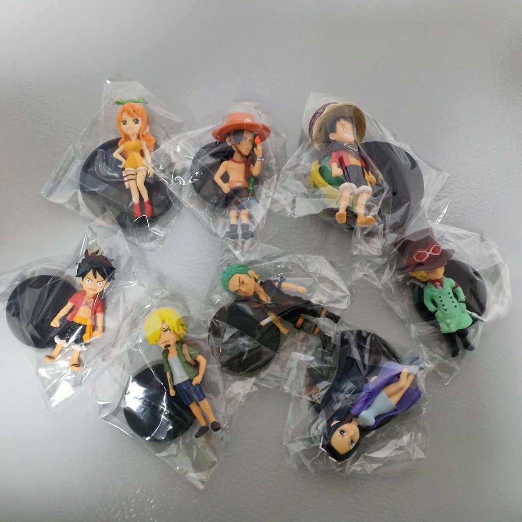 Action Figure One Piece Luffy Zoro Sabo Nami Stampede set 8 pcs