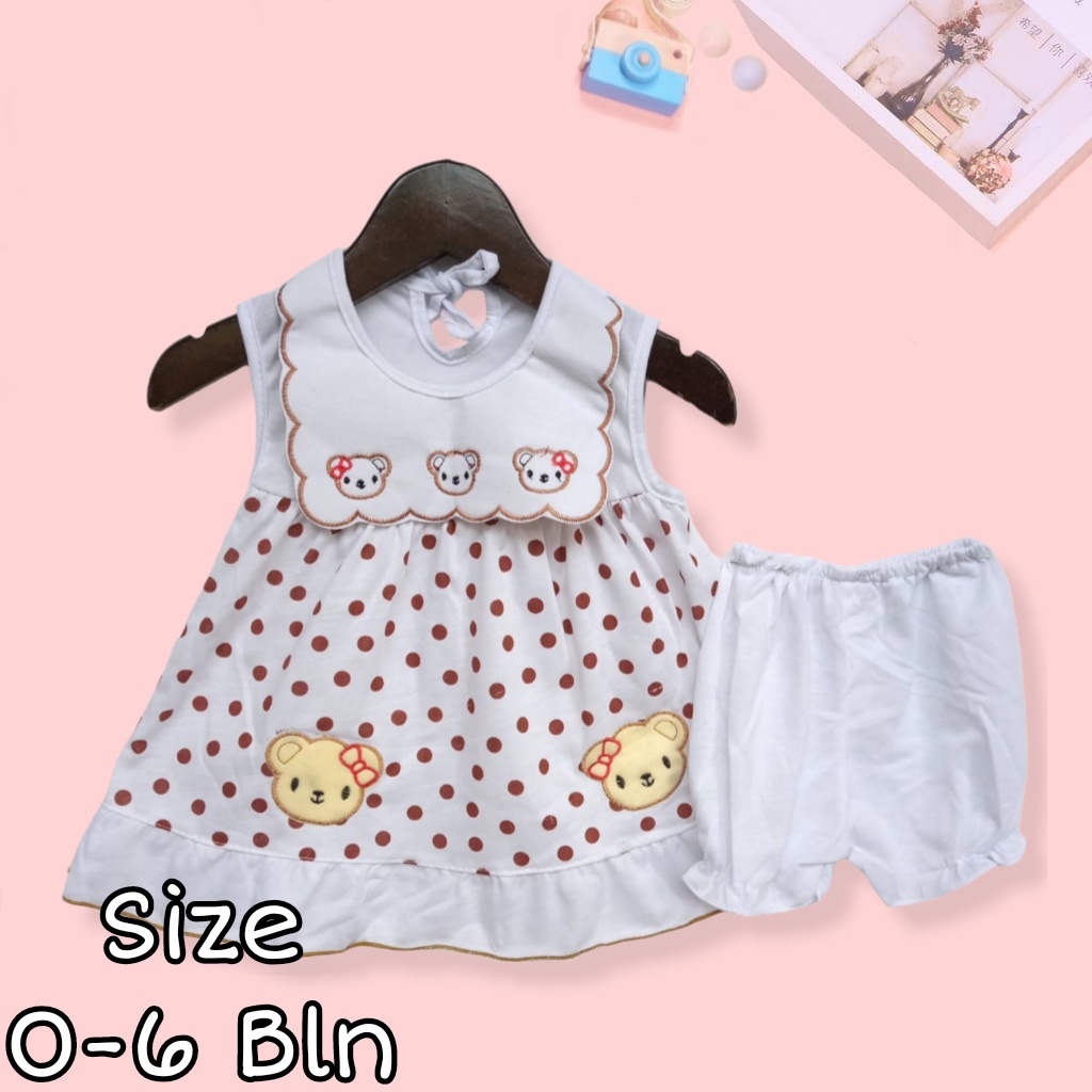 22956 - DRESS BAYI CEWEK DRES ANAK BABY NEW BORN LUCU PAKAIAN KIDS BAJU PEREMPUAN 0 SAMPAI 6 BULAN T