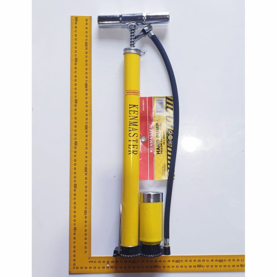 Kenmaster Pompa Sepeda Tabung + Meter Kuning 38 x 480mm NEW