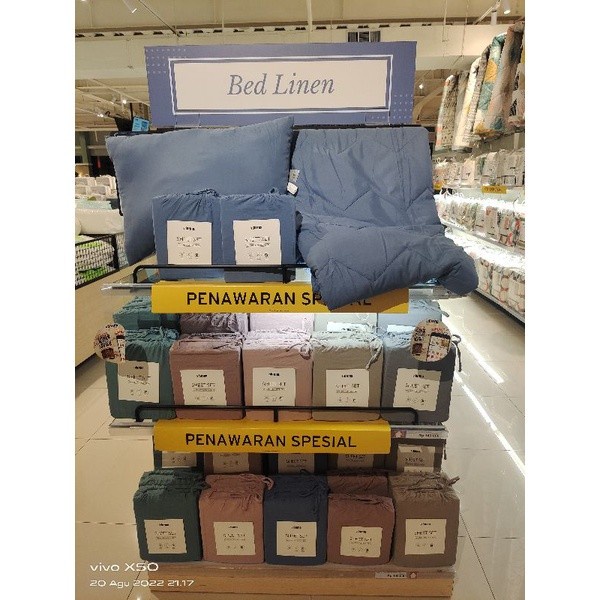 Srab Informa Sprei Washed Marshmallow Microfiber / Sprei Polos Full Karet