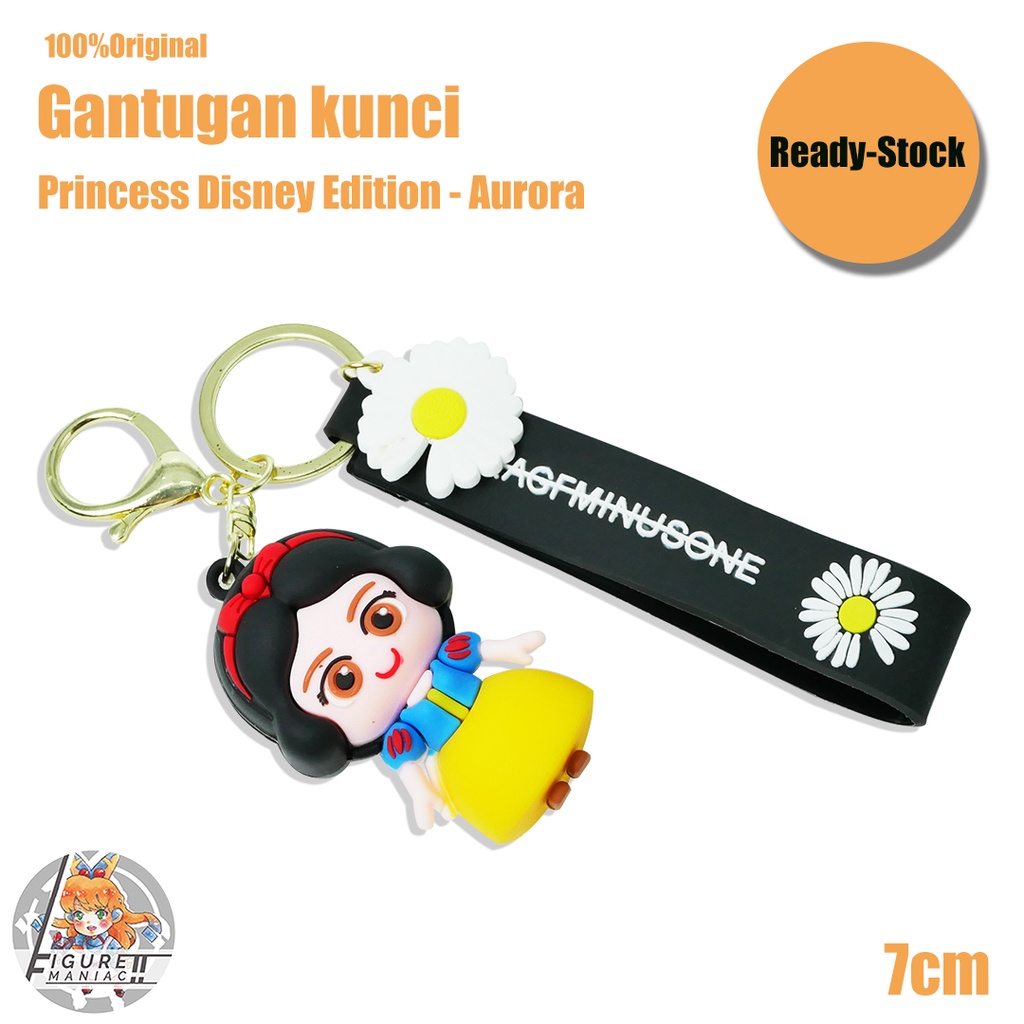 Gantungan Kunci - Princess 3D Edition 7 cm Premium Import Rapunzell Ariel Snow White lucu Gantungan Kunci Lucu Gantungan Kunci Cute