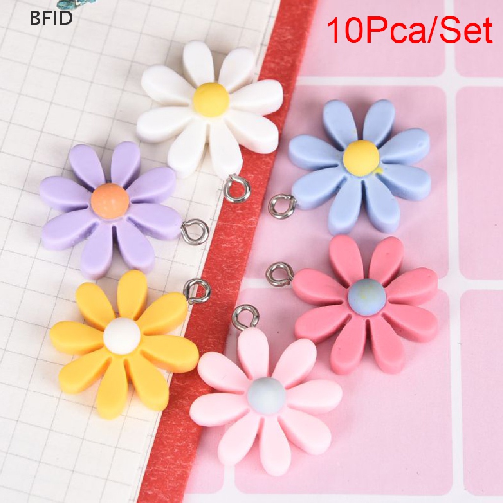 [BFID] 10pcs/set Resin Little Daisy Sun Flower Ch Liontin Membuat Perhiasan DIY Craft [ID]