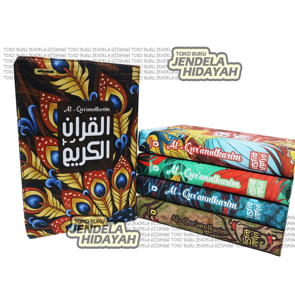 

BISA CETAK NAMA Alquran Hafazan 8 Blok Perkata Premium Cover Batik A5 Cover Jacket Satin - Terjemah Transliterasi Tajwid Warna Per Kata - al qosbah