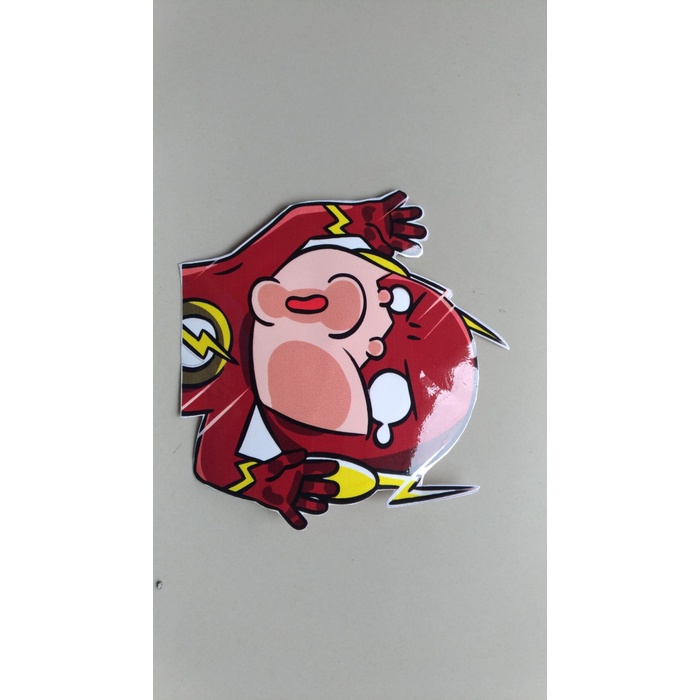 

TERLARIS | Sticker Flash Marvel Hit the Glass Stiker Tabrak Mobil Laptop Motor